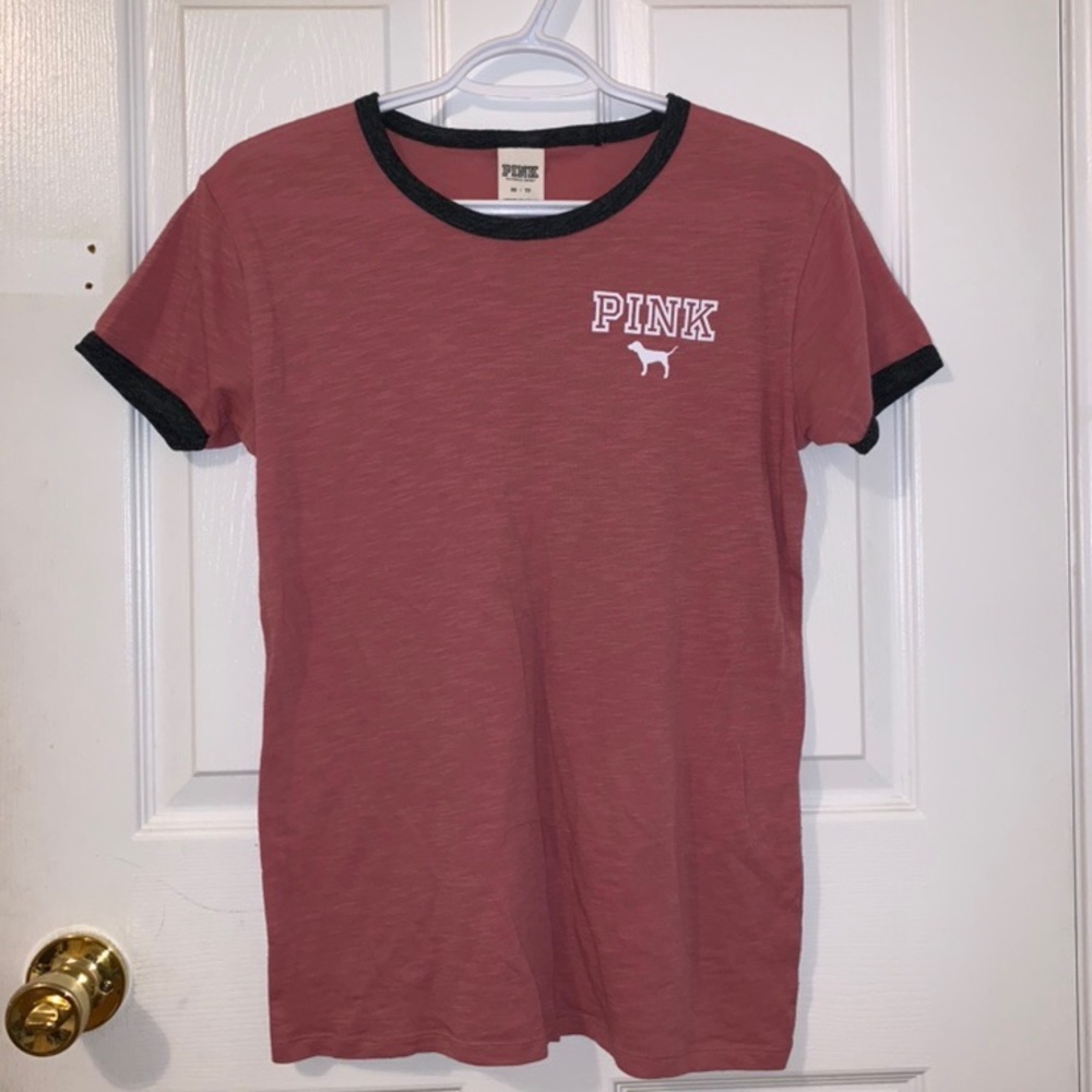 Victoria’s Secret PINK ringer tee.